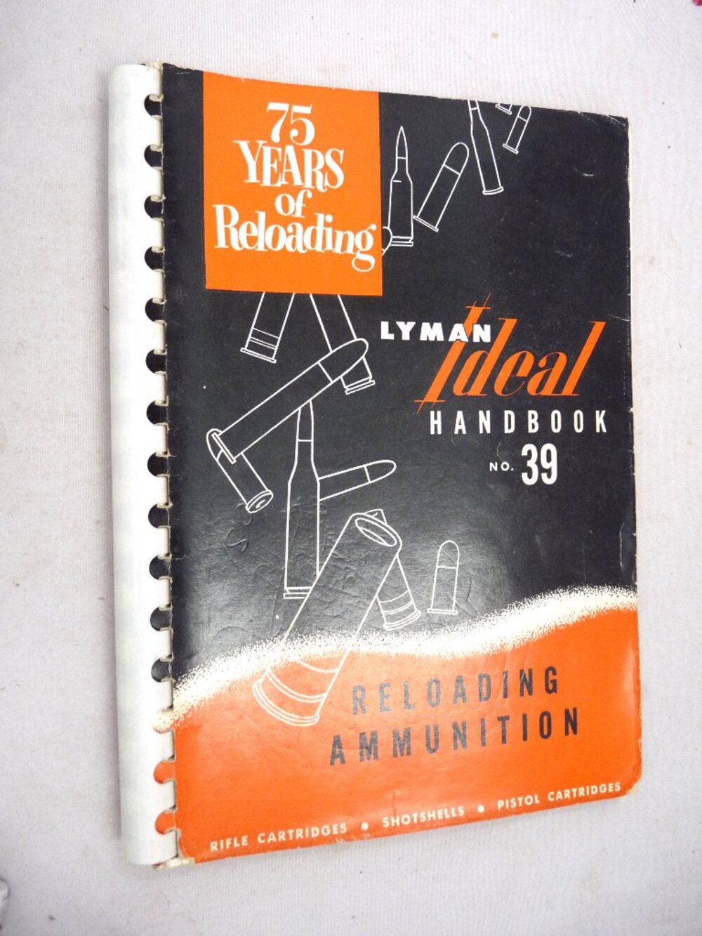Lyman Ideal Handbook 39 reloading ammunition book 1953